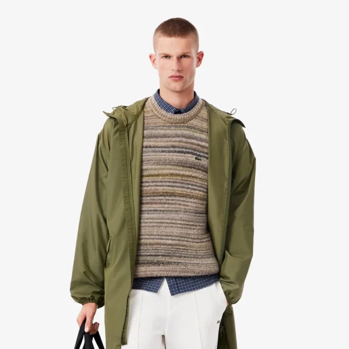 Parka larga repelente al agua para hombre