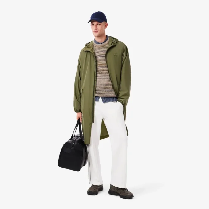 Parka larga repelente al agua para hombre