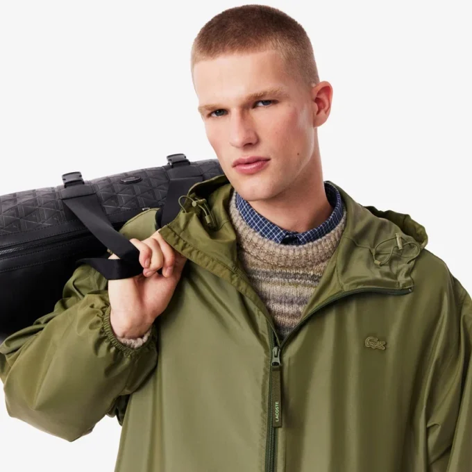 Parka larga repelente al agua para hombre