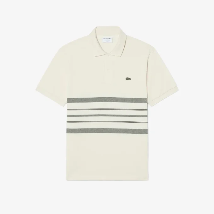 Polo a rayas de corte clásico fabricado en Francia