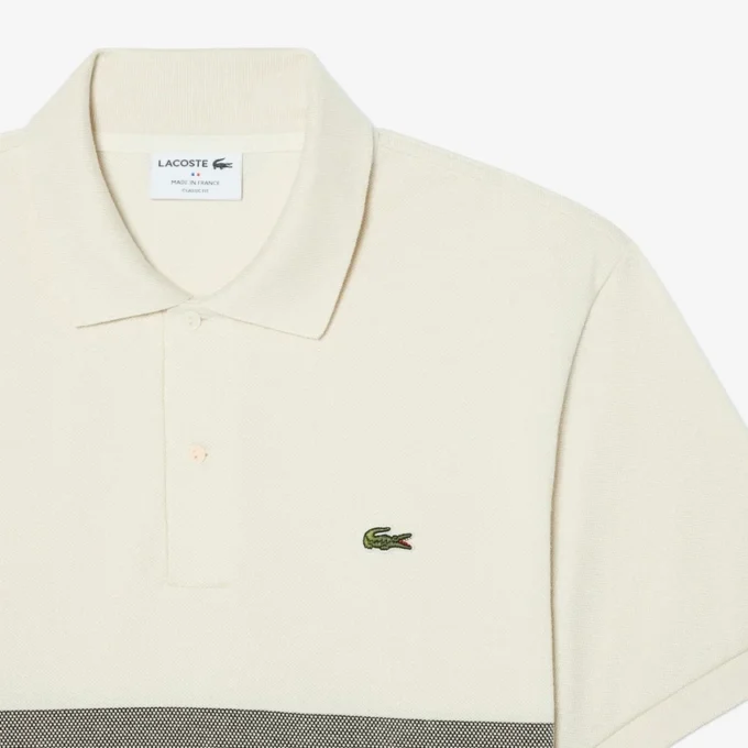 Polo a rayas de corte clásico fabricado en Francia