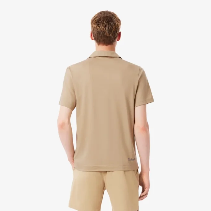 Polo bordado de cuello abierto Paris Classic Fit para hombre