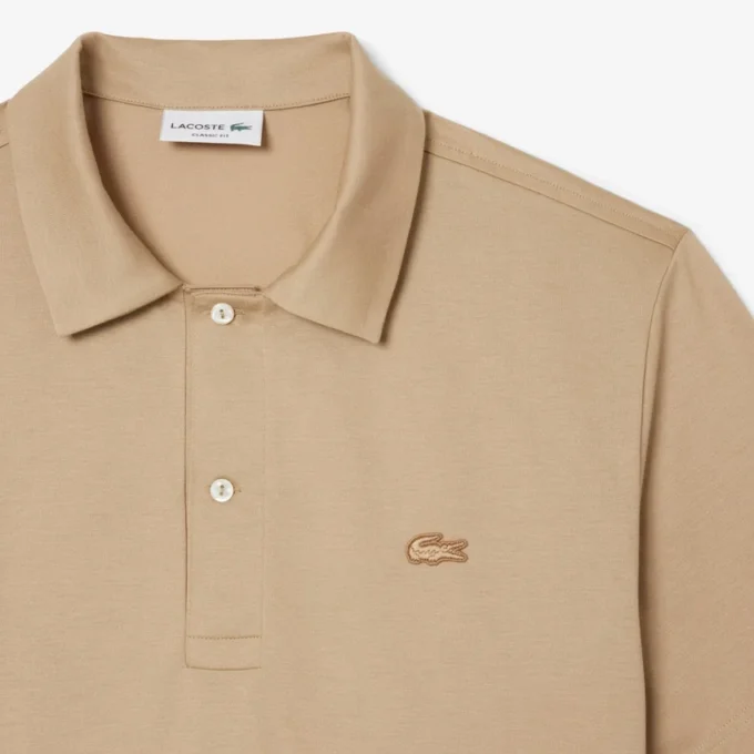 Polo bordado de cuello abierto Paris Classic Fit para hombre