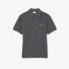 Polo clásico de piqué jaspeado para hombre