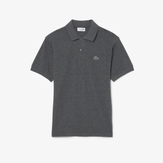 Polo clásico de piqué jaspeado para hombre