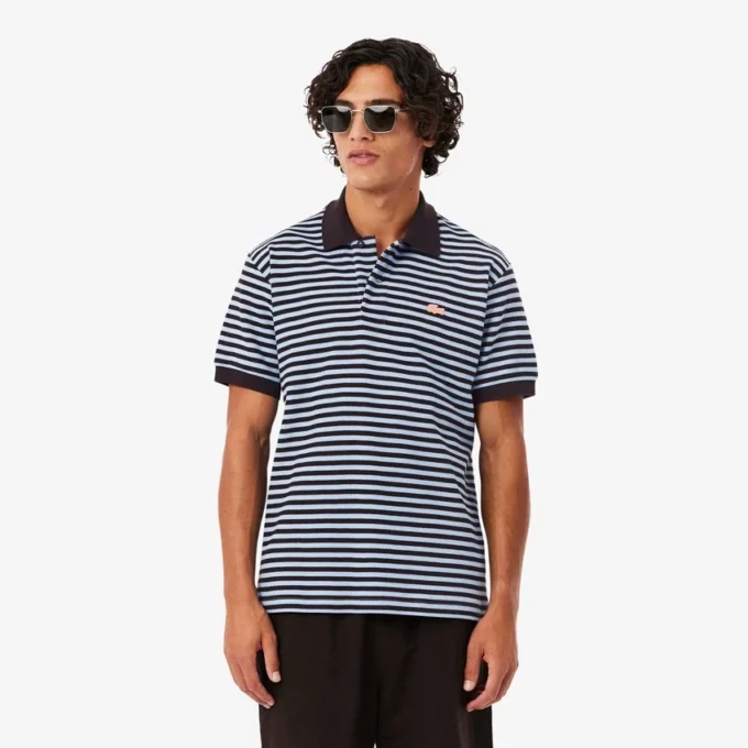 Polo clásico de rayas texturizadas