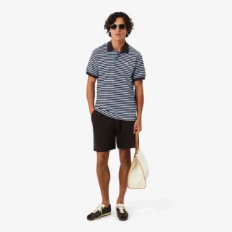 Polo clásico de rayas texturizadas