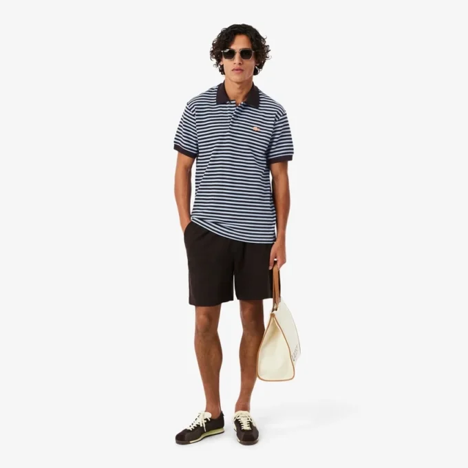 Polo clásico de rayas texturizadas