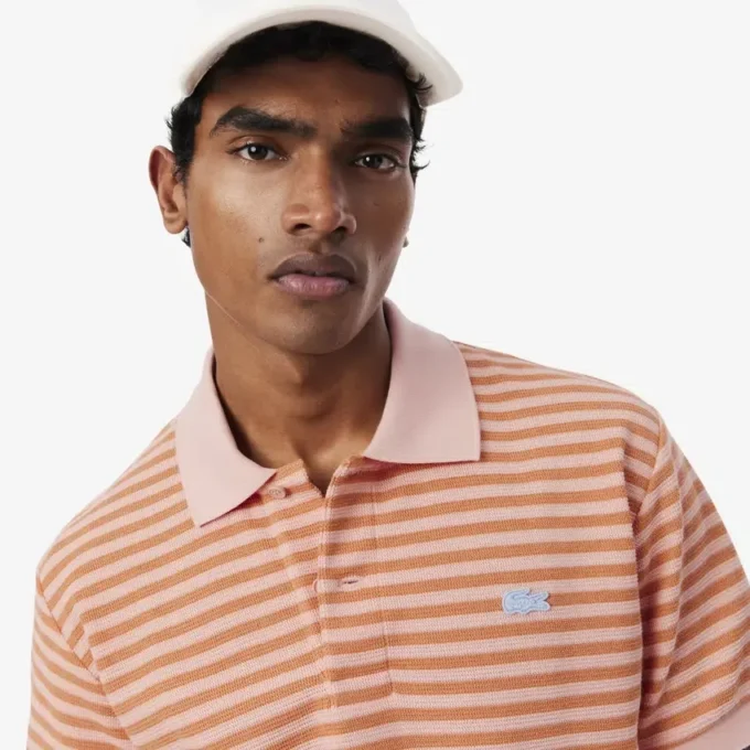 Polo clásico de rayas texturizadas