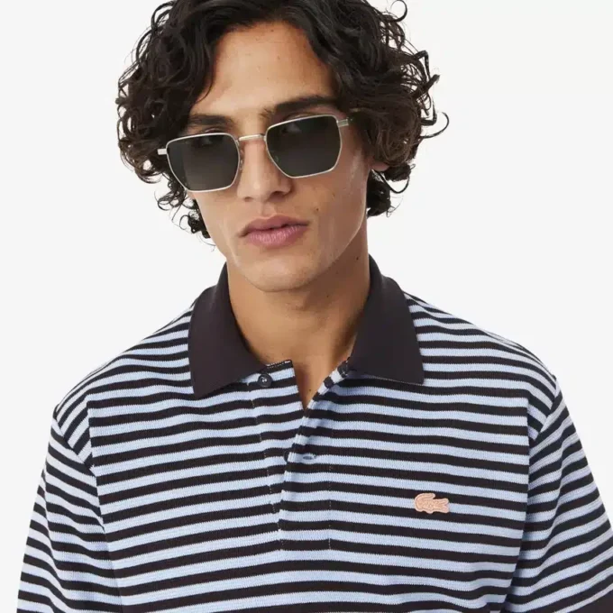 Polo clásico de rayas texturizadas