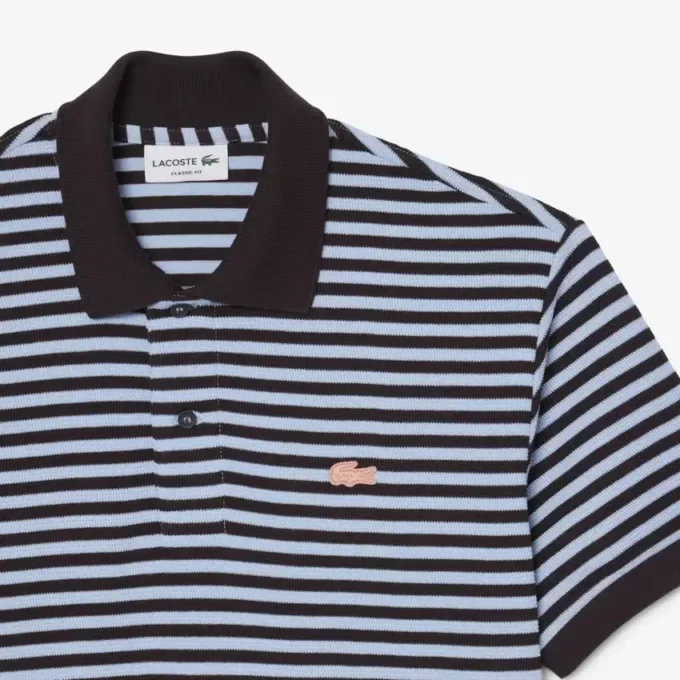 Polo clásico de rayas texturizadas