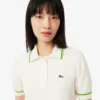 Polo corto de algodón elástico sin costuras 3D para mujer