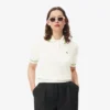 Polo corto de algodón elástico sin costuras 3D para mujer