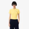 Polo de algodón acanalado L.12.D de corte entallado para mujer