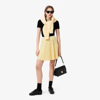 Polo de algodón acanalado L.12.D de corte entallado para mujer