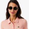 Polo de algodón acanalado L.12.D de corte entallado para mujer