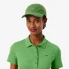 Polo de algodón acanalado L.12.D de corte entallado para mujer