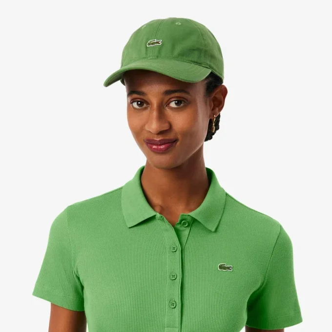Polo de algodón acanalado L.12.D de corte entallado para mujer