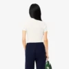 Polo de algodón acanalado L.12.D de corte entallado para mujer