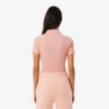 Polo de algodón acanalado L.12.D de corte entallado para mujer