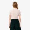 Polo de algodón acanalado L.12.D de corte entallado para mujer