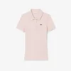 Polo de algodón acanalado L.12.D de corte entallado para mujer