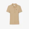 Polo de algodón acanalado L.12.D de corte entallado para mujer