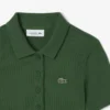 Polo de algodón acanalado L.12.D de corte entallado para mujer