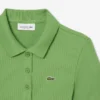 Polo de algodón acanalado L.12.D de corte entallado para mujer