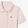 Polo de algodón acanalado L.12.D de corte entallado para mujer