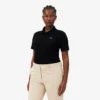 Polo de algodón acanalado L.12.D de corte entallado para mujer