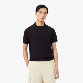 Polo de algodón con encaje de corte regular