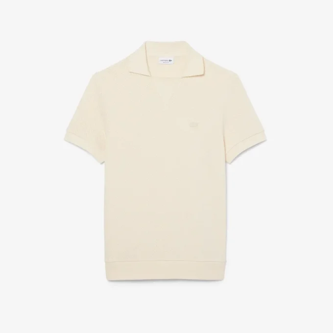 Polo de algodón con encaje de corte regular