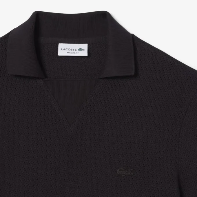 Polo de algodón con encaje de corte regular