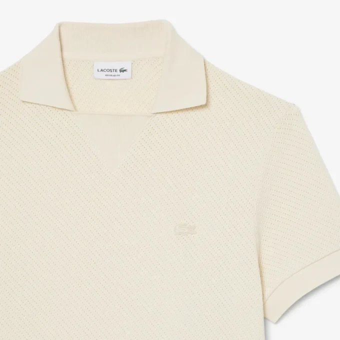Polo de algodón con encaje de corte regular