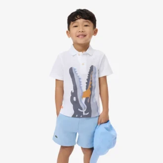 Polo de algodón estampado