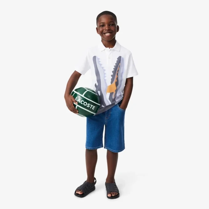 Polo de algodón estampado
