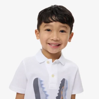 Polo de algodón estampado