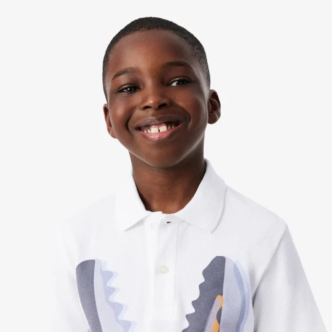Polo de algodón estampado