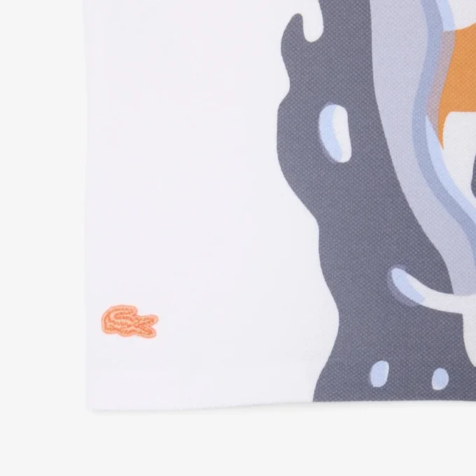 Polo de algodón estampado
