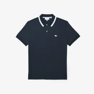 Polo de algodón flexible de corte regular para hombre