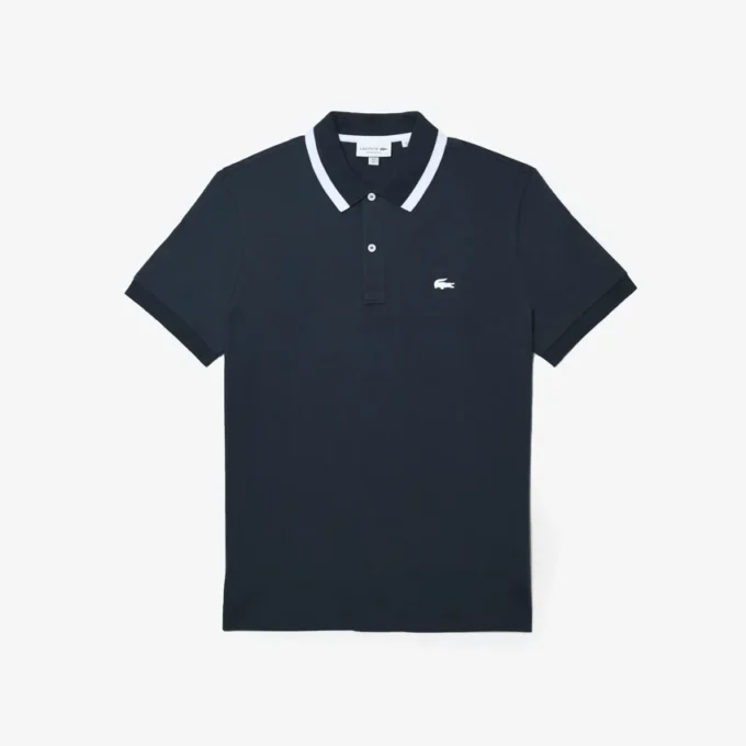 Polo de algodón flexible de corte regular para hombre