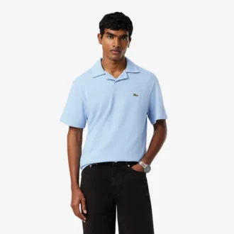 Polo de algodón y lino de corte clásico