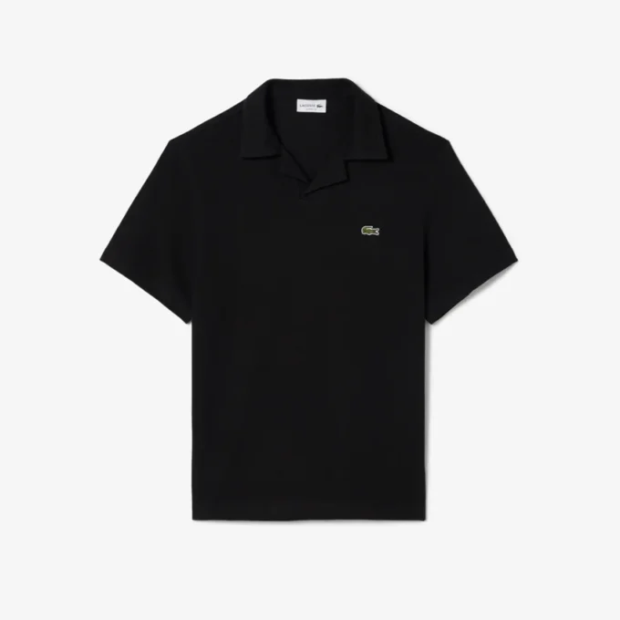 Polo de algodón y lino de corte clásico