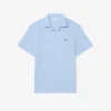 Polo de algodón y lino de corte clásico