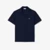 Polo de algodón y lino de corte clásico