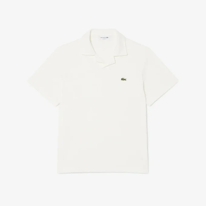 Polo de algodón y lino de corte clásico