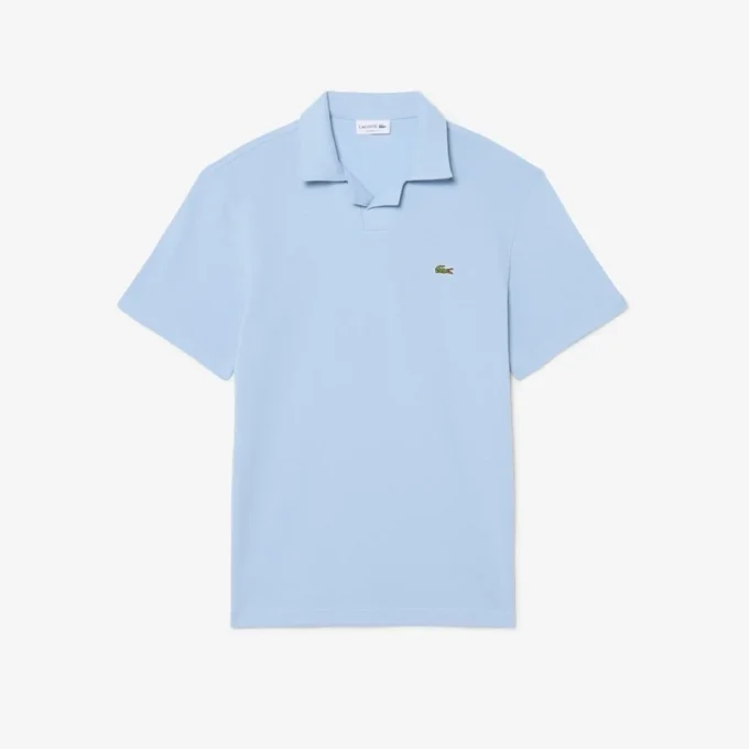 Polo de algodón y lino de corte clásico