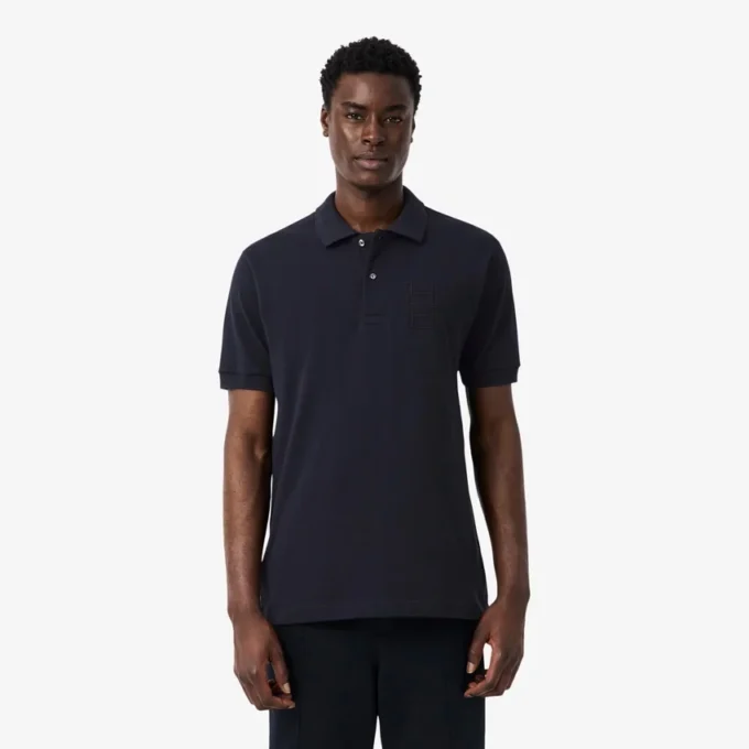 Polo de corte clásico con detalle bordado y tejido Petit Piqué