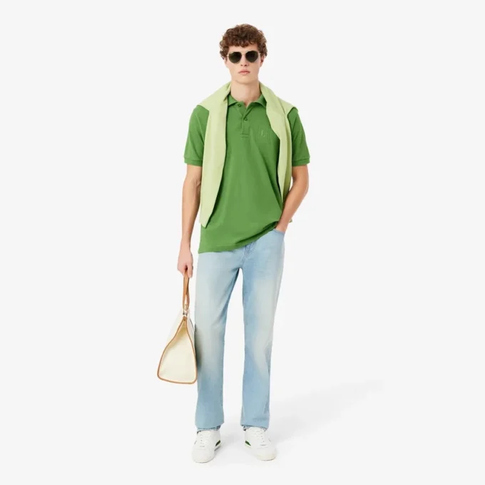 Polo de corte clásico con detalle bordado y tejido Petit Piqué